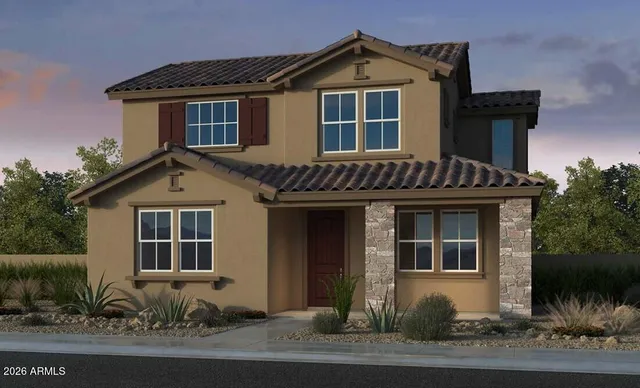 a front view of a house