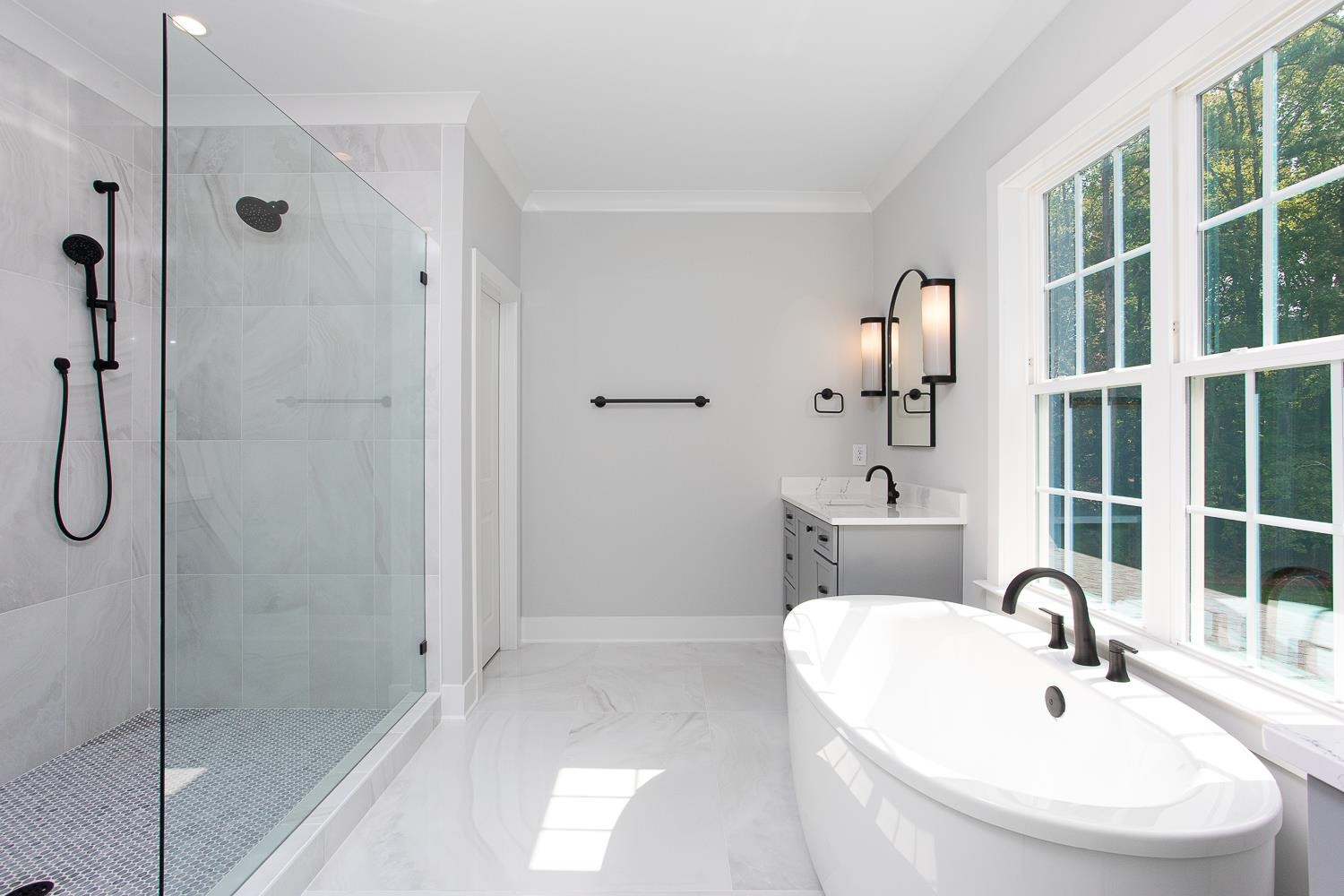 1417 Starry Night Court Raleigh, NC 27613 - Photo 31 of 44 a bathroom with a sink and a mirror