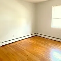 an empty room with a window