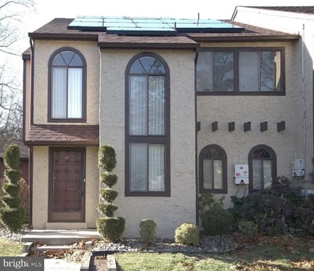 a front view of a house