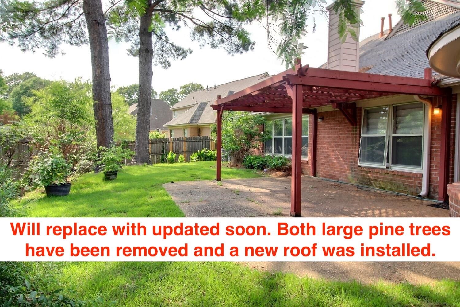 275 Home Place Collierville, TN 38017 - Photo 17 of 18 Fenced yard with a patio and a pergola