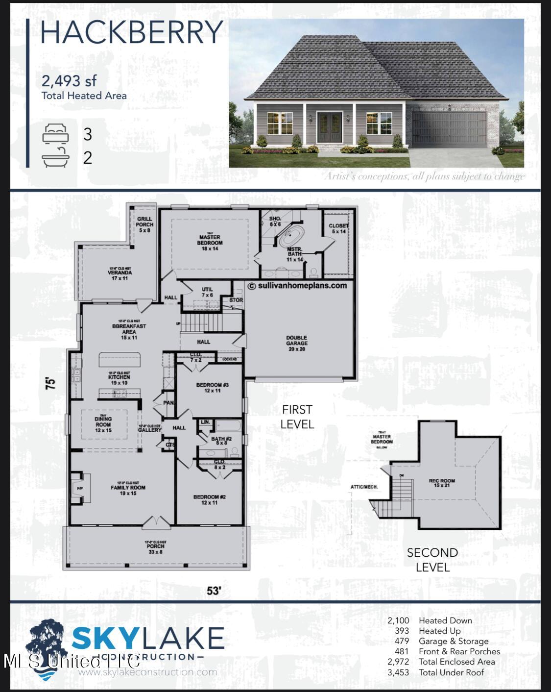 1375 Creekside Lane Hernando, MS 38632 - Photo 38 of 38 Hackberry Plan