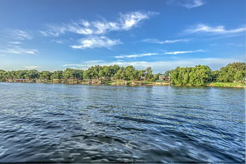 a view of lake view and mountain in back