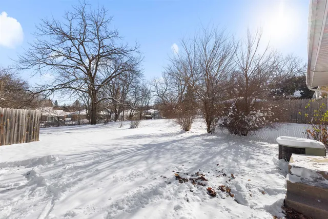 a street view covered with snow