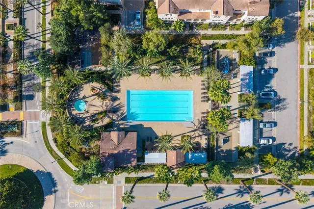 a view of a backyard with sitting area