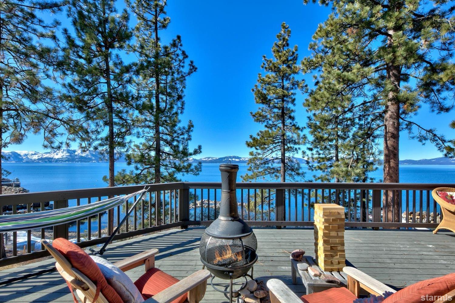 1472 Flowers Glenbrook, NV 89413 - Photo 5 of 25 a balcony with wooden floor and outdoor seating