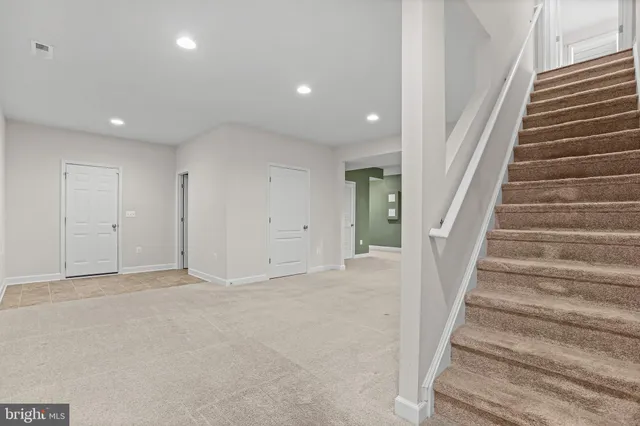 an empty room with a natural light