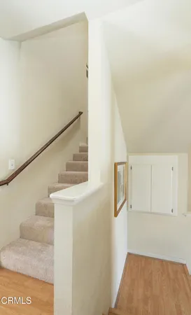 a view of hallway with stairs