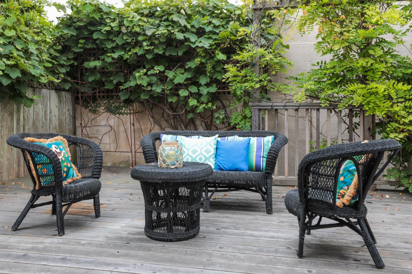 111 Fairview Avenue Capitola, CA 95010 - Photo 27 of 29 a view of outdoor sitting area with furniture and wooden fence
