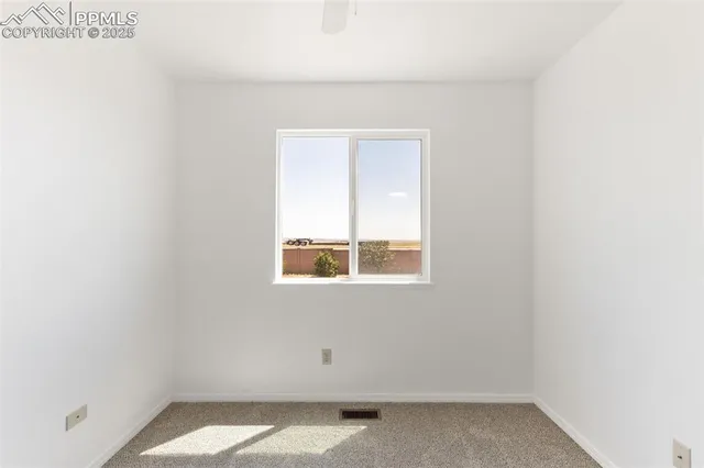 a view of a small space with window