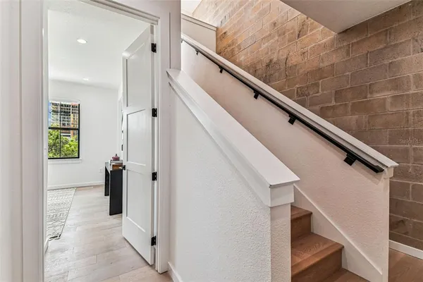 a front view of a building with balcony