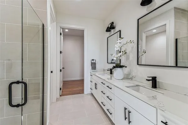 an aerial view of multiple houses