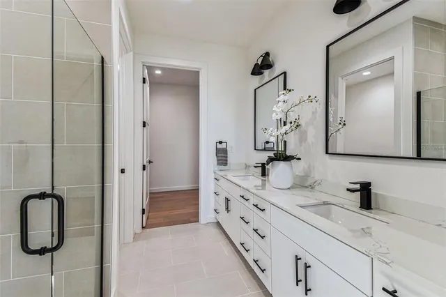 an aerial view of multiple houses