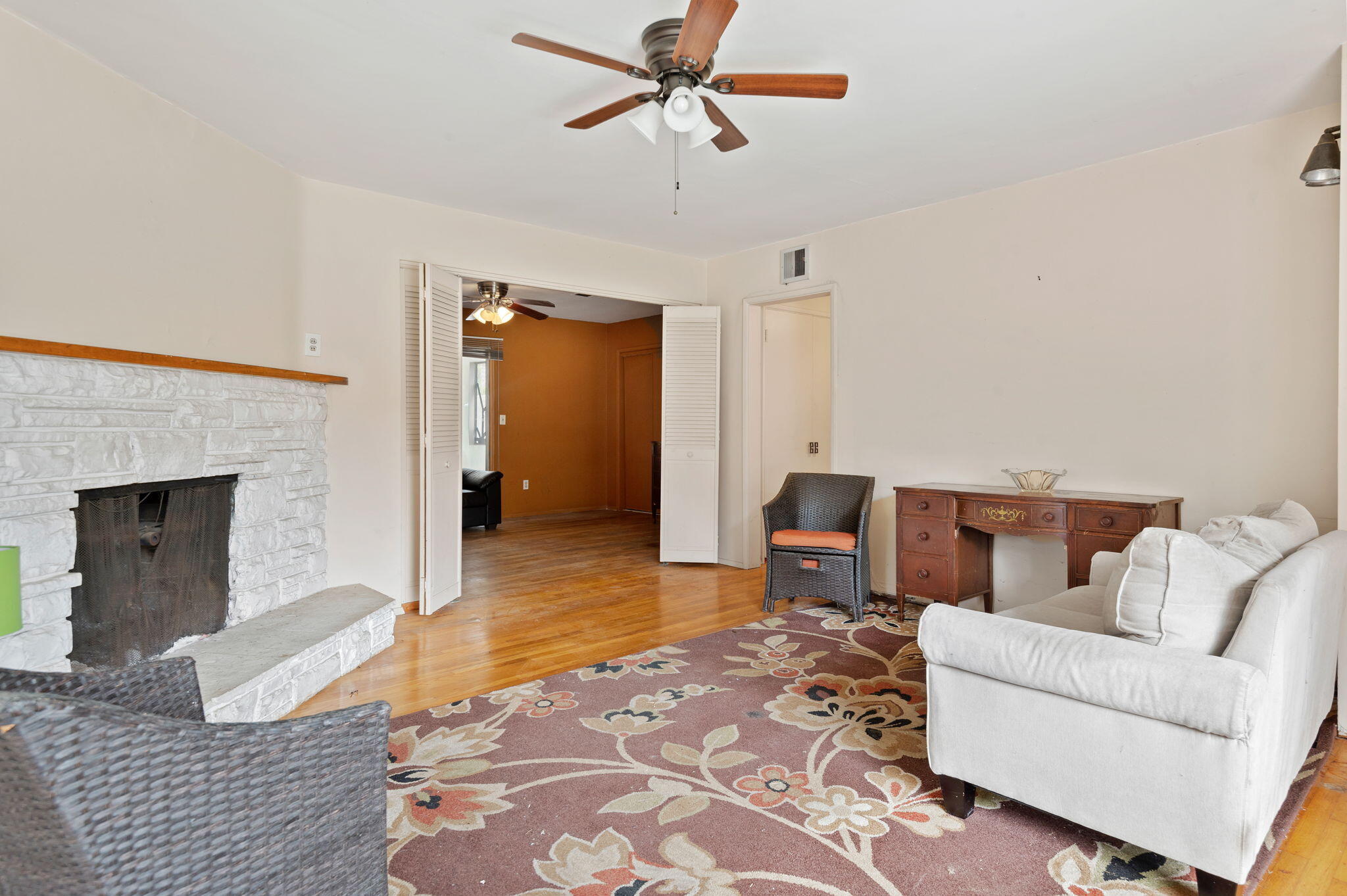675 Northview Road Santa Barbara, CA 93105 - Photo 2 of 12 a living room with furniture and a fireplace