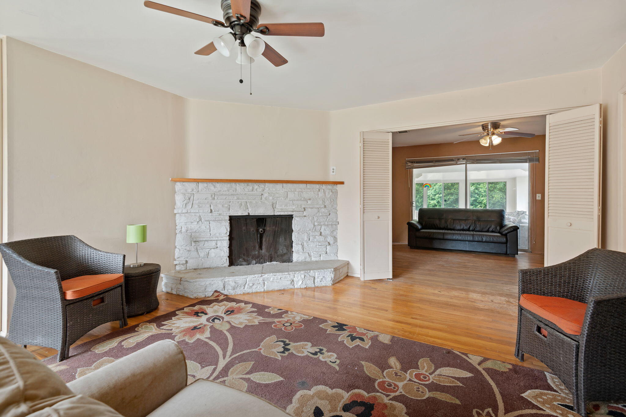 675 Northview Road Santa Barbara, CA 93105 - Photo 3 of 12 a living room with furniture and a fireplace