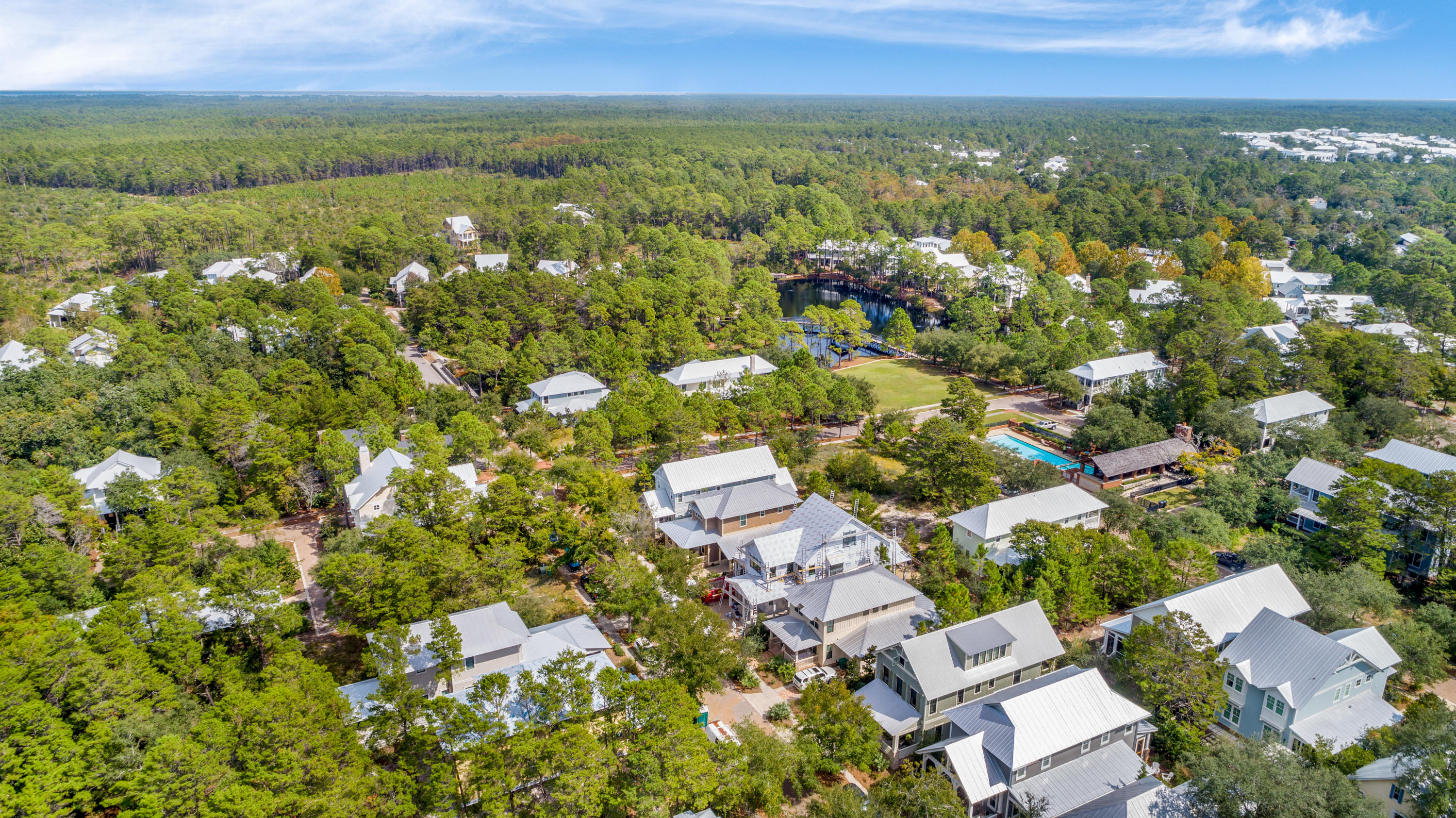 Lot 21 West Okeechobee Santa Rosa Beach Santa Rosa Beach, FL 32459 - Photo 31 of 37 an aerial view of residential houses with outdoor space and trees