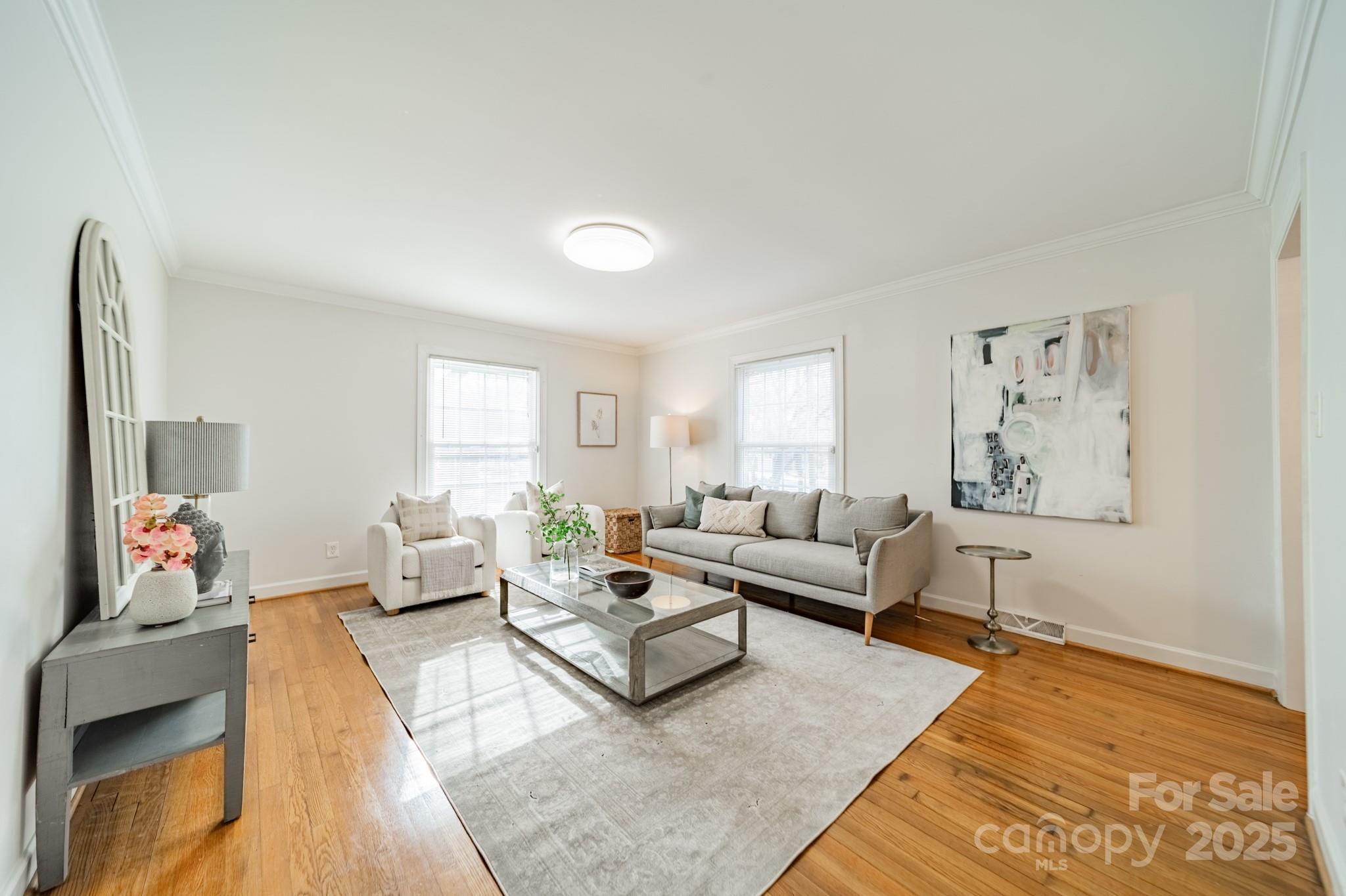 a living room with furniture and a couch