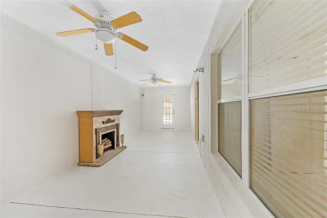 a view of a hallway with a elevator