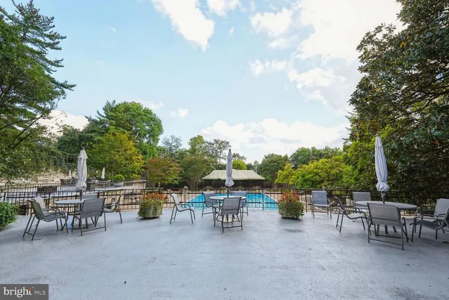 a view of a tables and chairs in the patio