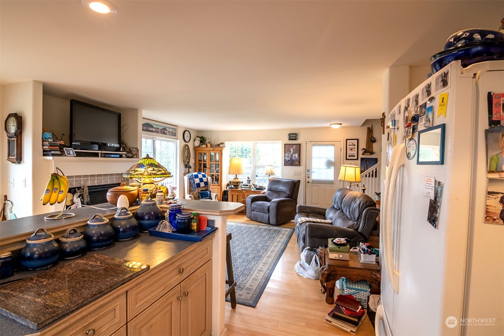 11 Condra Road Copalis Beach, WA 98535 - Photo 11 of 24 a view of a living room with furniture and a flat screen tv