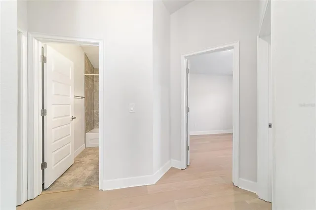 an empty room with a window