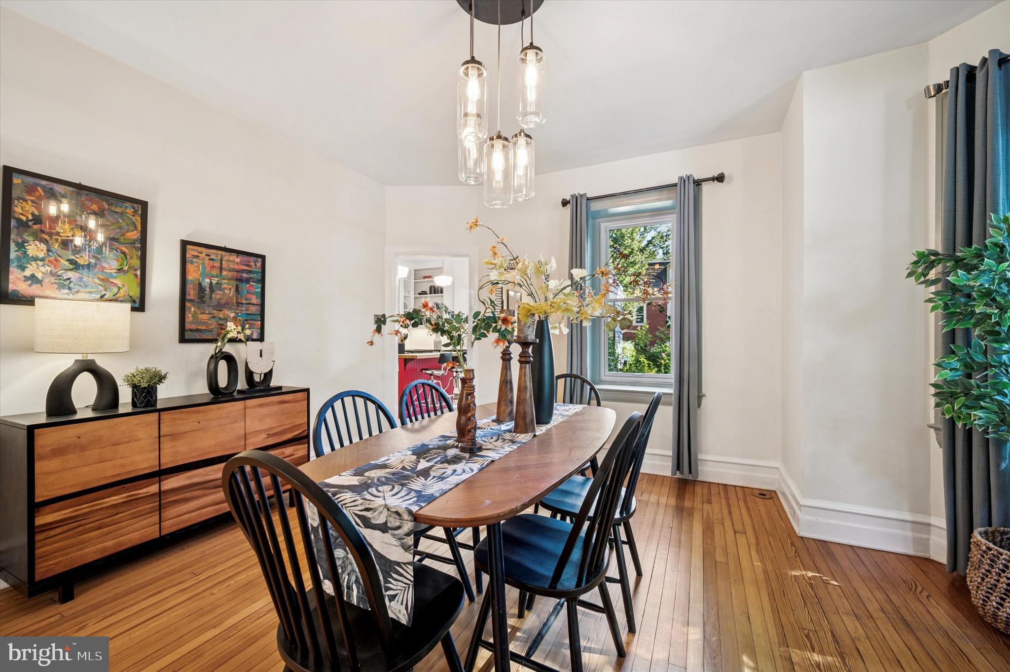 200 East Gravers Lane Philadelphia, PA 19118 - Photo 13 of 57 a view of a dining room with furniture window and wooden floor