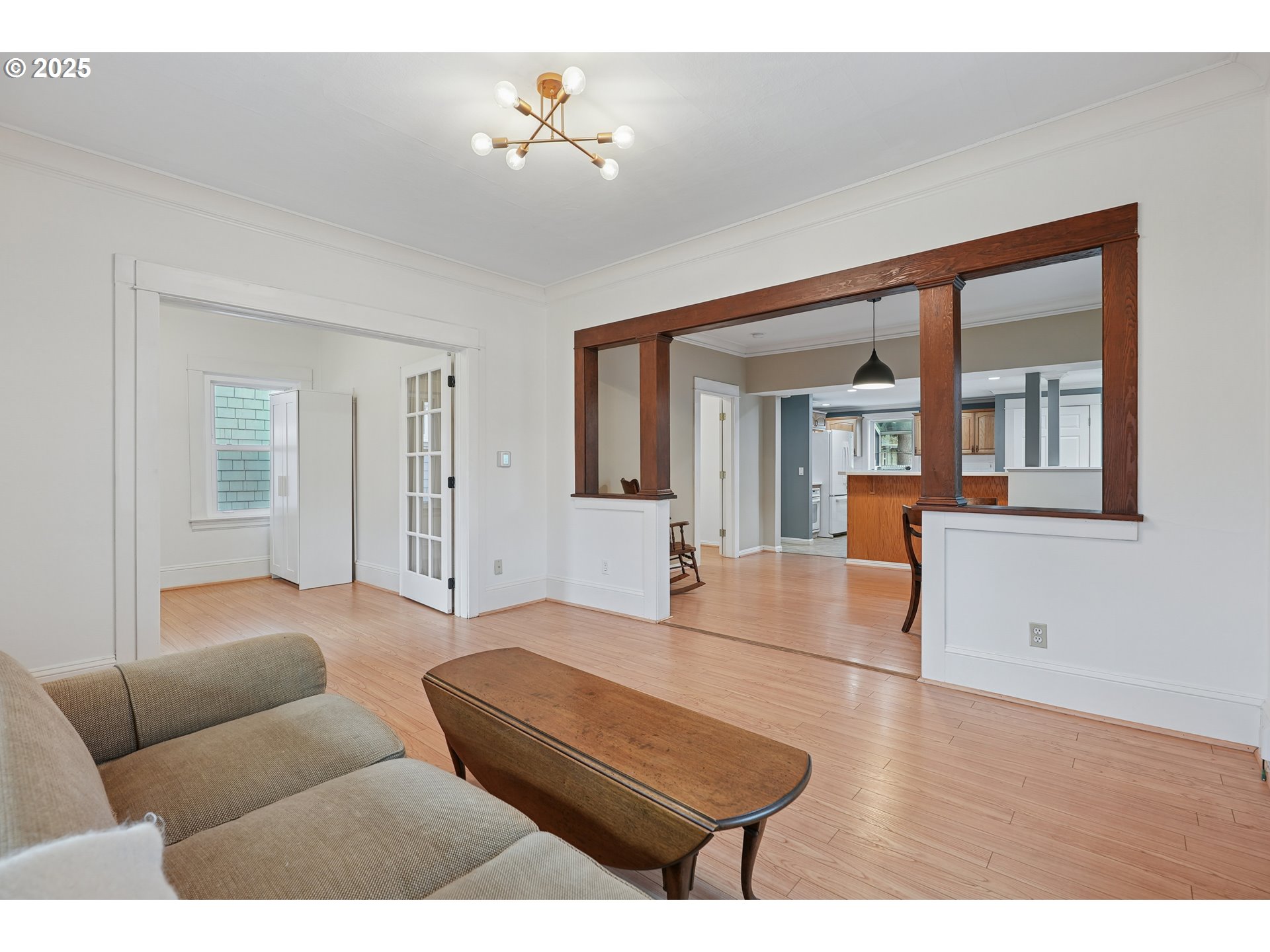 7521 North Jersey Street Portland, OR 97203 - Photo 7 of 18 a living room with furniture and a wooden floor