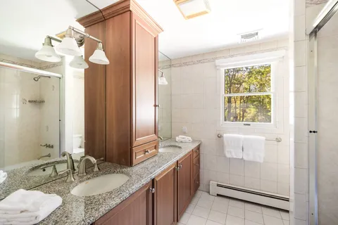 a view of a green yard