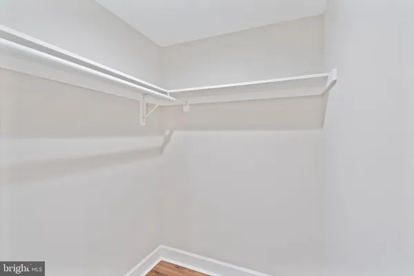 a view of small space with racks on the wall