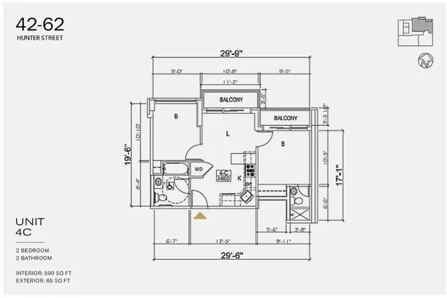 $959,000 | 42-62 Hunter Street, Unit 3C | Long Island City