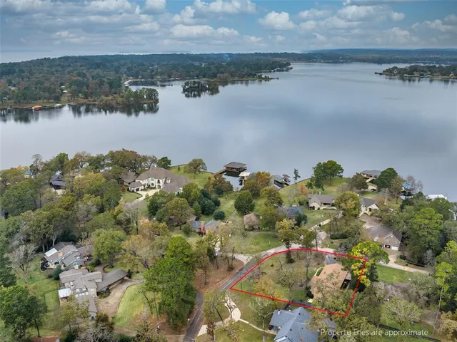 a view of a lake with a mountain