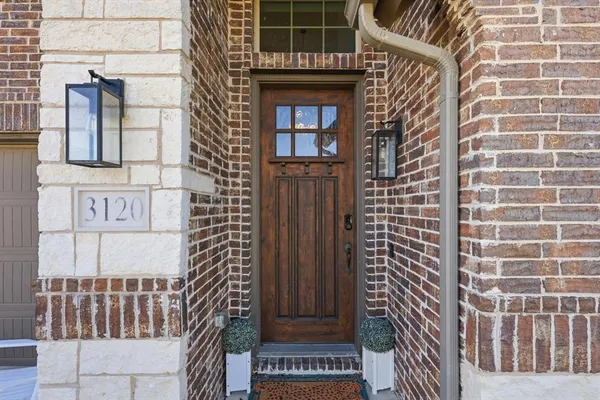 a view of front door of house