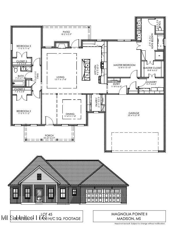 107 Porter Ridge Canton, MS 39046 - Photo 51 of 51 Floor Plan