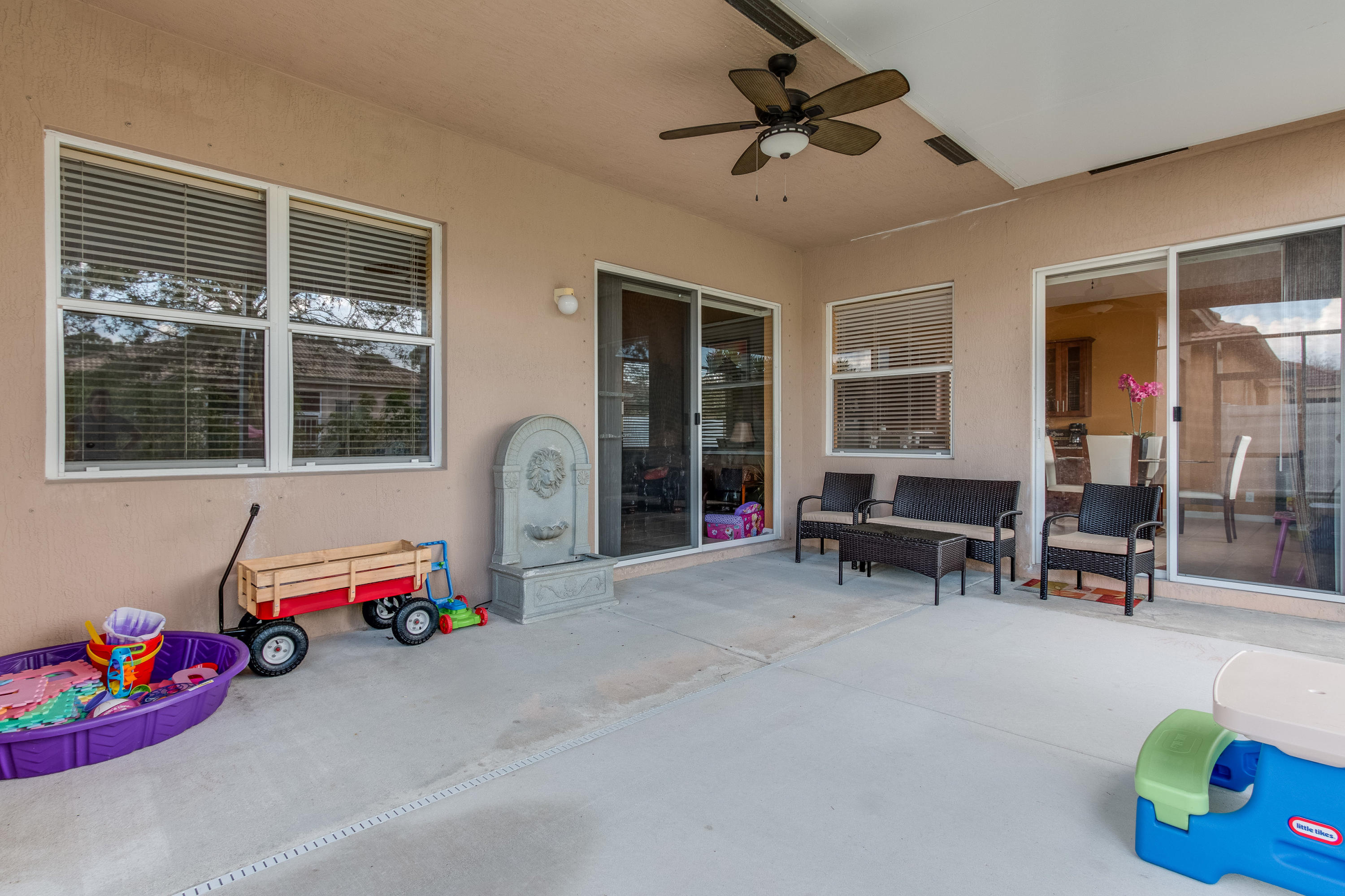 5953 Spanish River Road Fort Pierce, FL 34951 - Photo 21 of 27 Extended Covered, Screened Patio