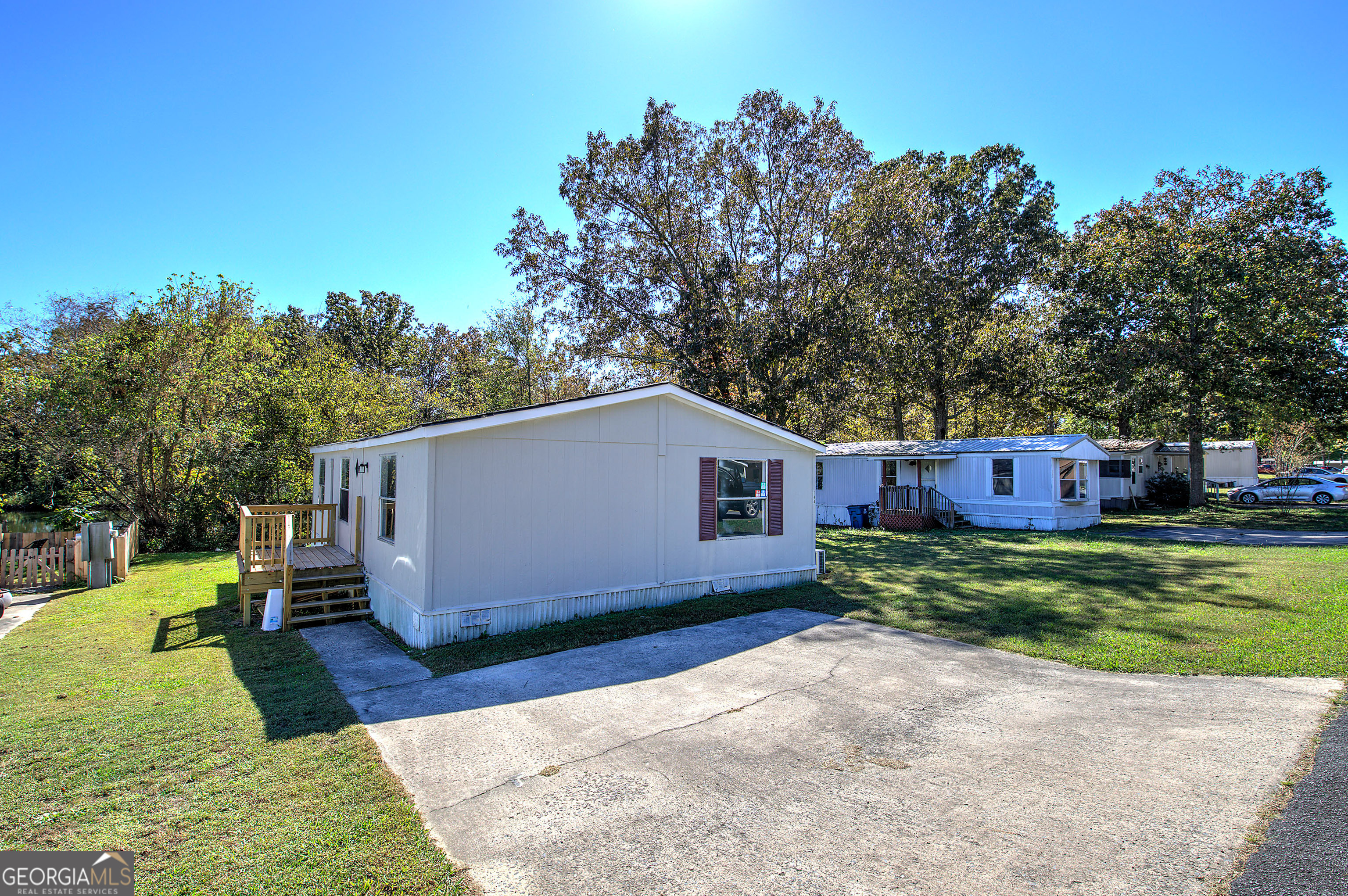 a house view with a garden space