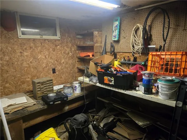 a room with storage and utility