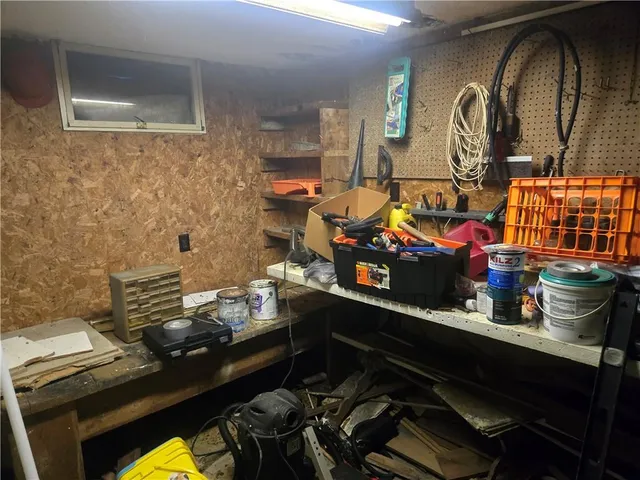 a room with storage and utility