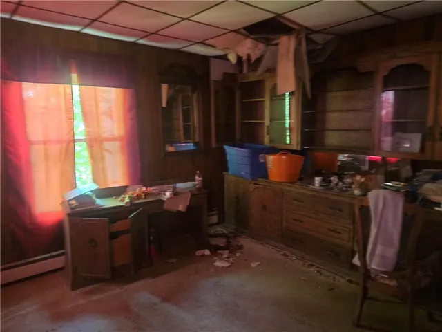 a room with furniture window and a table