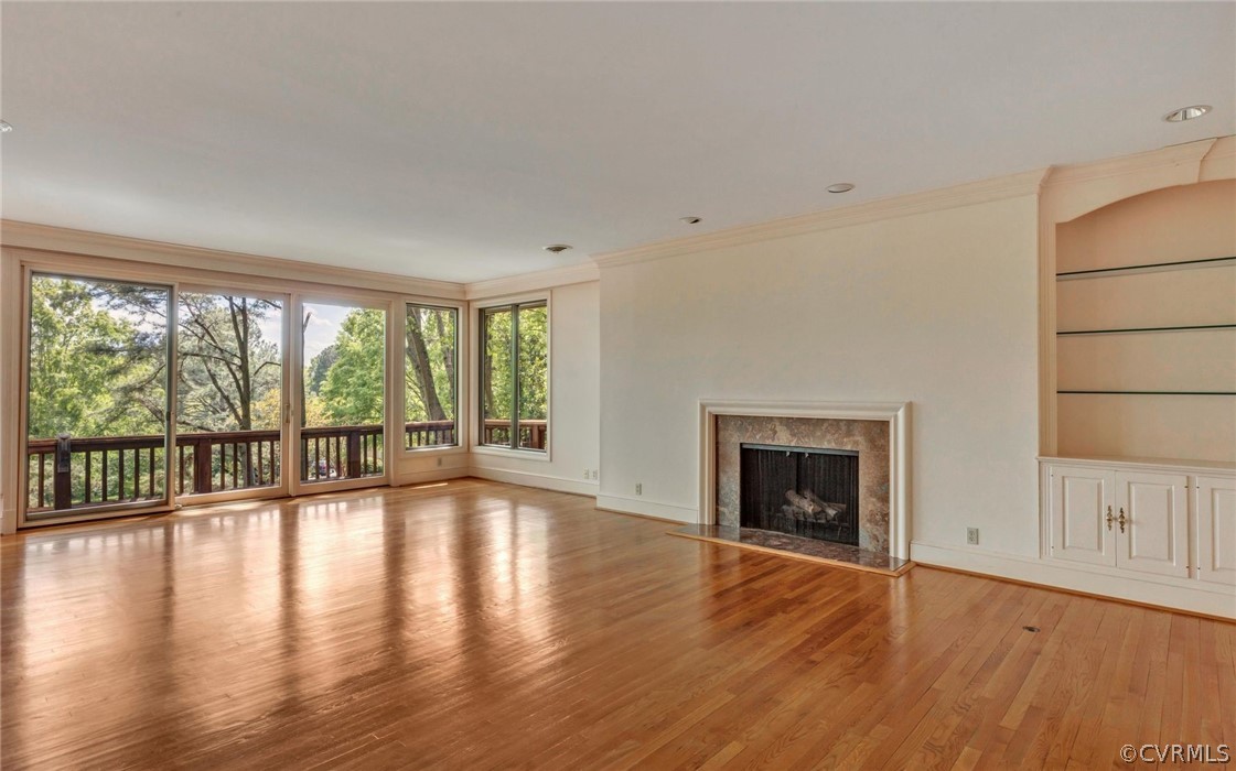 8911 Highfield Road Henrico, VA 23229 - Photo 6 of 43 Fantastic living room with marble fireplace and gr