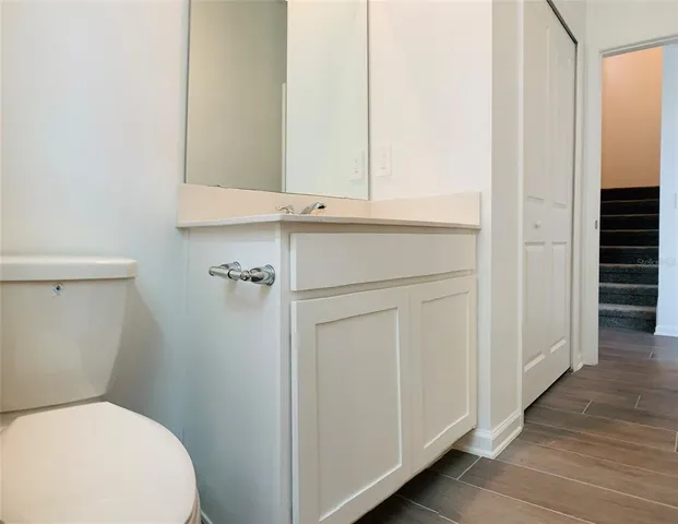 a bathroom with a toilet