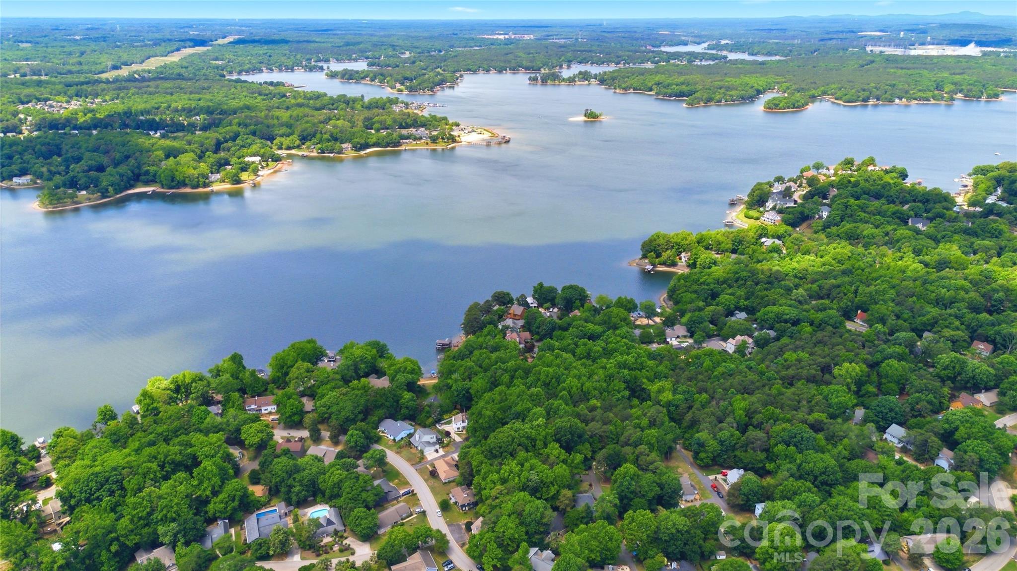 3066 Point Clear Drive Fort Mill, SC 29708 - Photo 45 of 47 an aerial view of a houses with a lake view