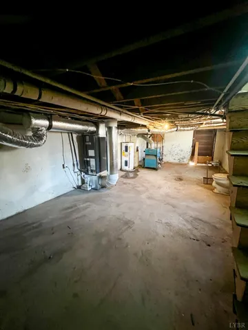 a view of parking garage with cars