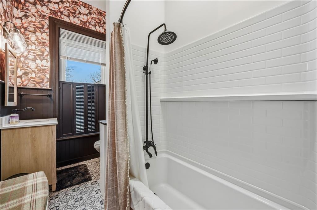 131 South Pitt Street Mercer, PA 16137 - Photo 30 of 50 a bathroom with a bathtub and a shower