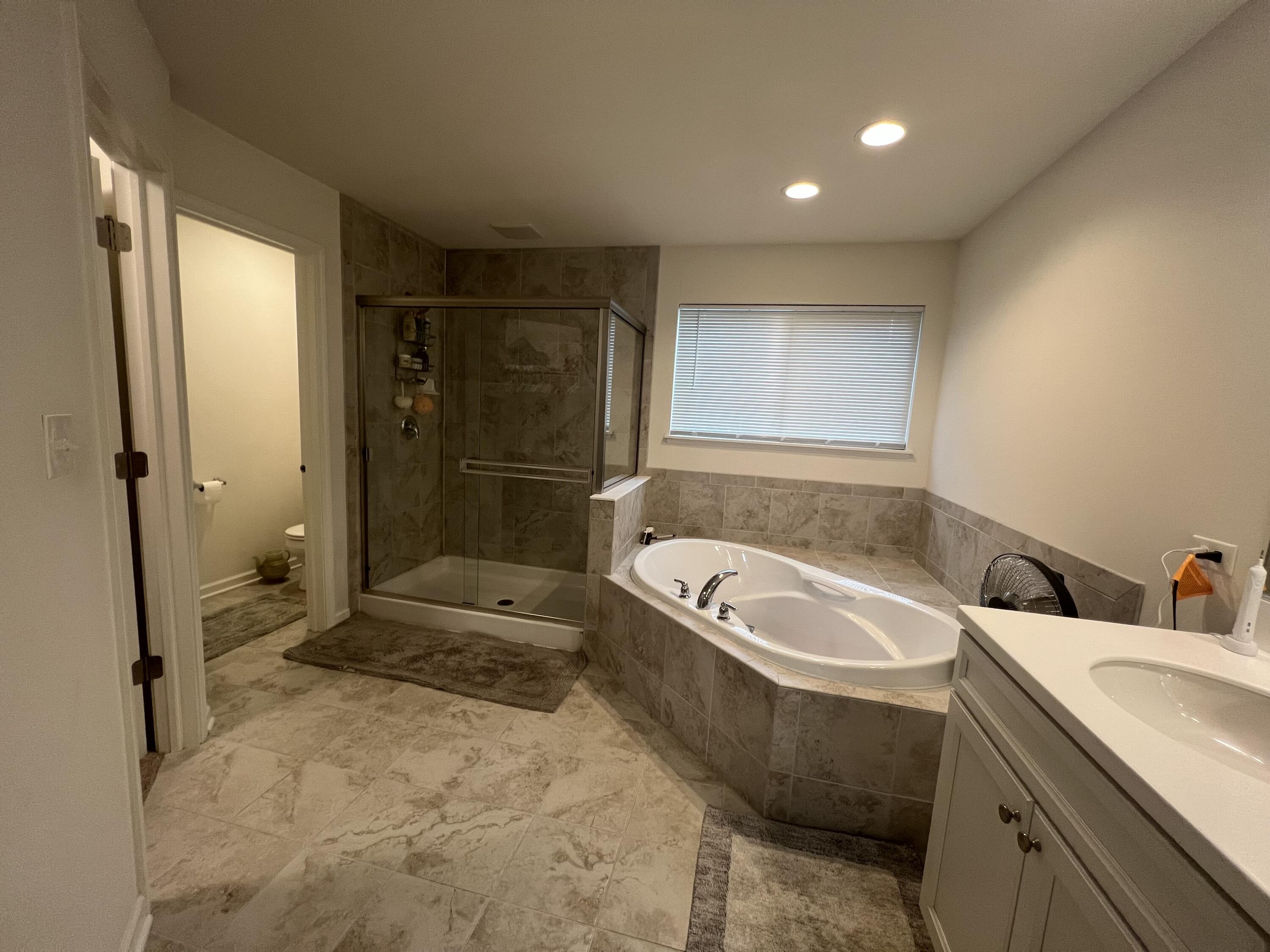10193 California Street Crown Point, IN 46307 - Photo 9 of 33 a bathroom with a tub a sink and a shower