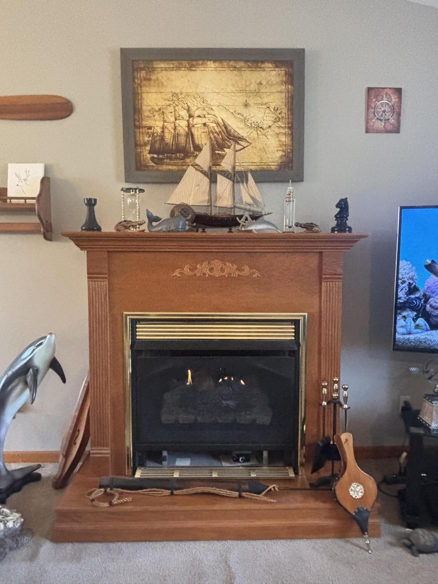 8193 Oak Tree Drive Rensselaer, IN 47978 - Photo 5 of 29 a living room with a fireplace and windows