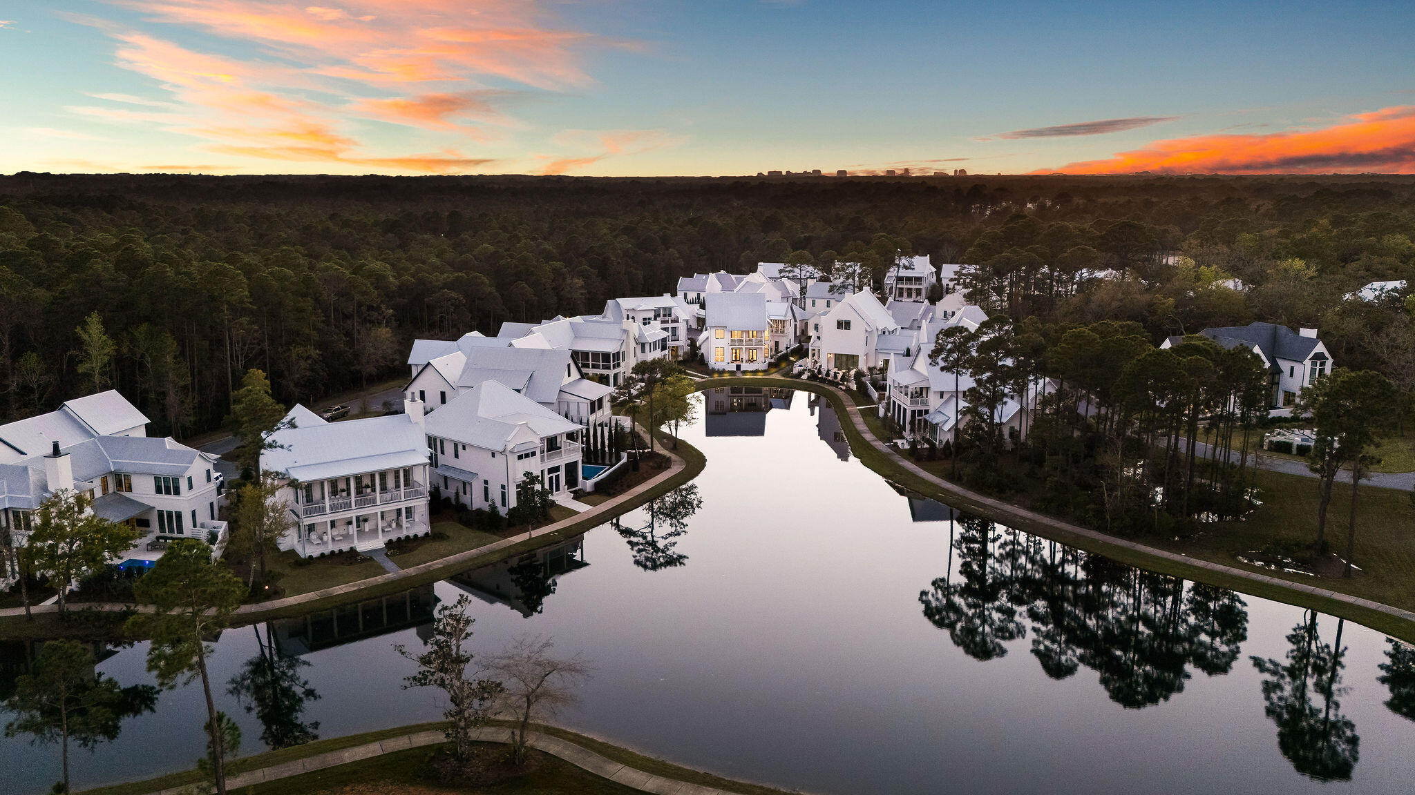 79 Perrin Santa Rosa Beach, FL 32459 - Photo 87 of 105 103_Twilight_Drone_Sunset