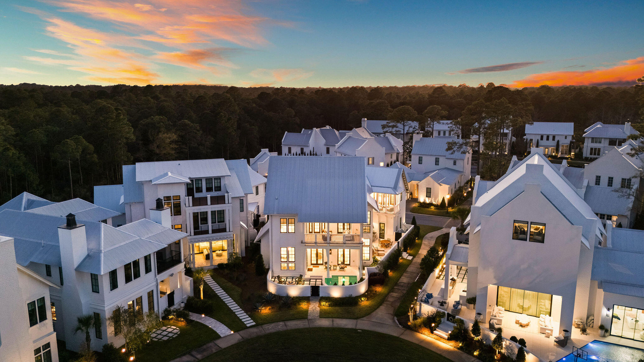 79 Perrin Santa Rosa Beach, FL 32459 - Photo 88 of 105 106_Twilight_Drone_Sunset