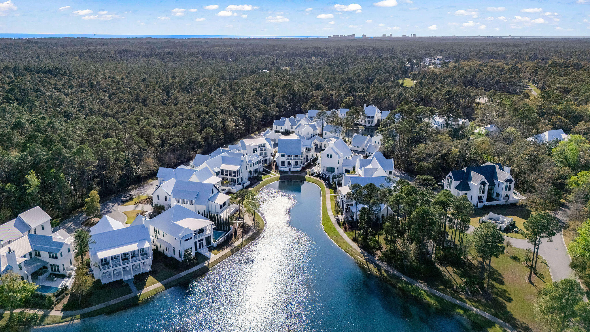 79 Perrin Santa Rosa Beach, FL 32459 - Photo 95 of 105 09_Aerial_Canal_View