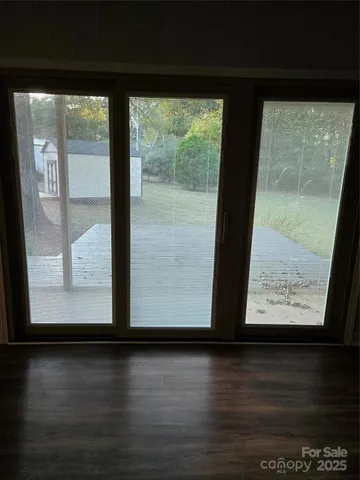 a view of lot of window