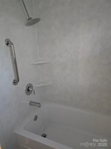 a close up of a bathtub